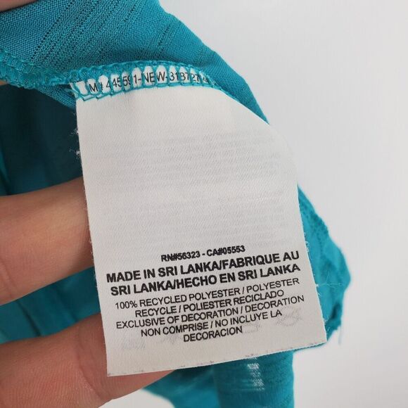 Nike Sheer Striping Tank Top Racerback Blue Workout Running Womens M Dri Fit - Picture 9 of 11